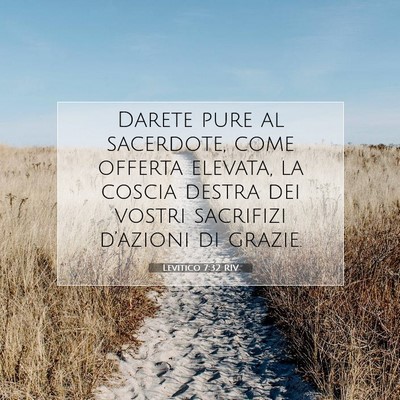 Levitico 7:32 Versetto della Bibbia Spiegato