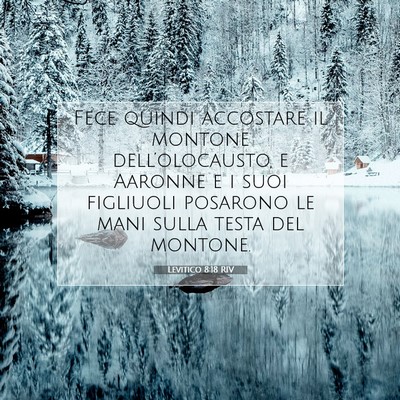 Levitico 8:18 RIV Immagine del Versetto della Bibbia