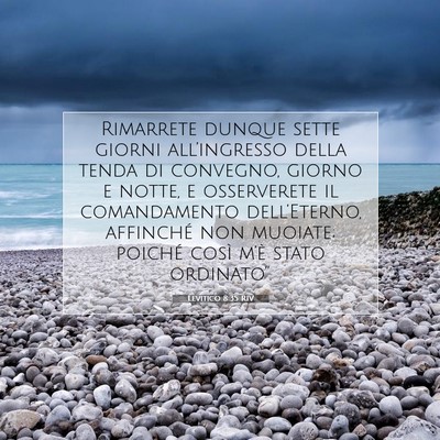 Levitico 8:35 RIV Immagine del Versetto della Bibbia