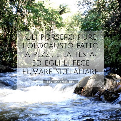 Levitico 9:13 RIV Immagine del Versetto della Bibbia
