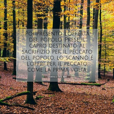 Levitico 9:15 RIV Immagine del Versetto della Bibbia