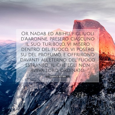 Levitico 10:1 RIV Immagine del Versetto della Bibbia