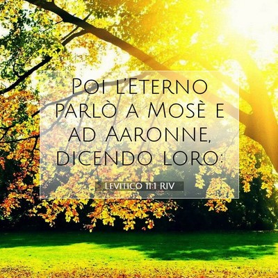 Levitico 11:1 Versetto della Bibbia Spiegato