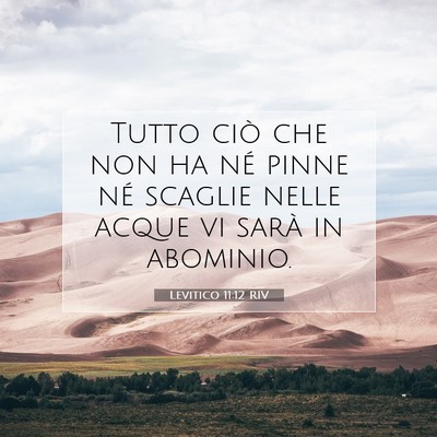 Levitico 11:12 Versetto della Bibbia Spiegato