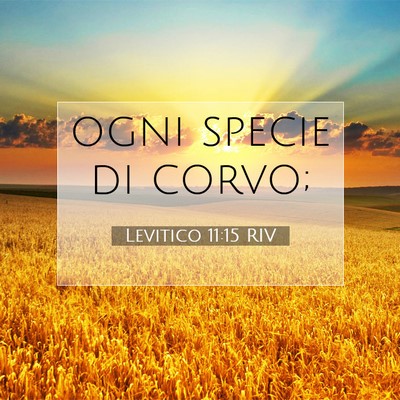 Levitico 11:15 Versetto della Bibbia Spiegato