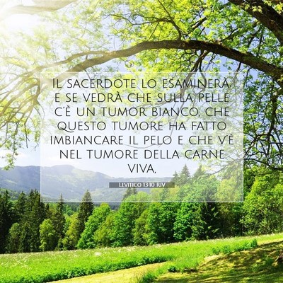Levitico 13:10 Versetto della Bibbia Spiegato