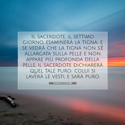 Levitico 13:34 Versetto della Bibbia Spiegato