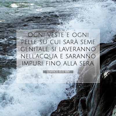 Levitico 15:17 RIV Immagine del Versetto della Bibbia