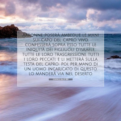 Levitico 16:21 RIV Immagine del Versetto della Bibbia