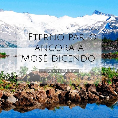 Levitico 17:1 Versetto della Bibbia Spiegato