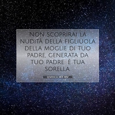 Levitico 18:11 Versetto della Bibbia Spiegato