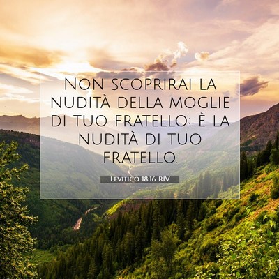 Levitico 18:16 Versetto della Bibbia Spiegato
