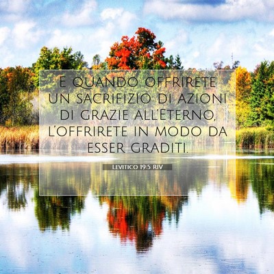 Levitico 19:5 Versetto della Bibbia Spiegato