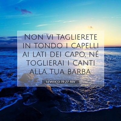 Levitico 19:27 RIV Immagine del Versetto della Bibbia