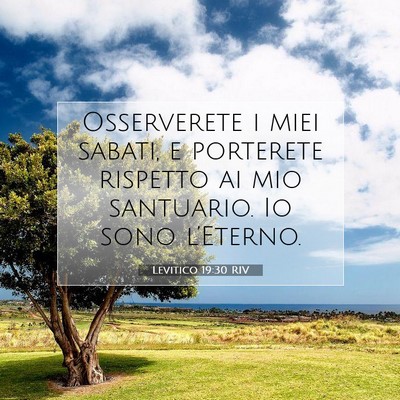 Levitico 19:30 Versetto della Bibbia Spiegato