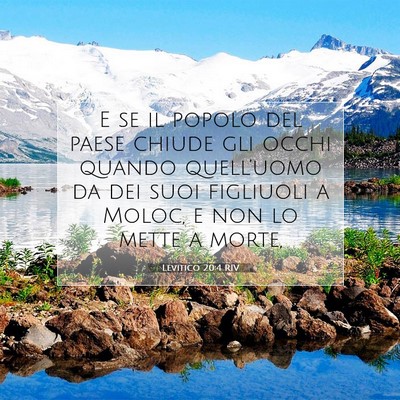 Levitico 20:4 RIV Immagine del Versetto della Bibbia