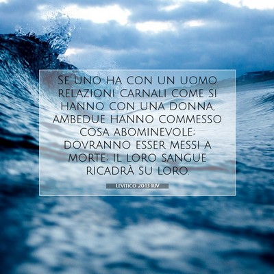 Levitico 20:13 RIV Immagine del Versetto della Bibbia
