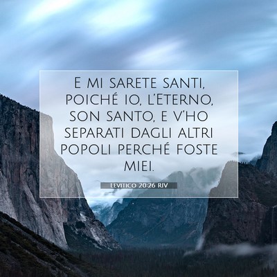 Levitico 20:26 Versetto della Bibbia Spiegato