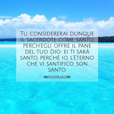 Levitico 21:8 Versetto della Bibbia Spiegato
