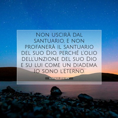 Levitico 21:12 Versetto della Bibbia Spiegato