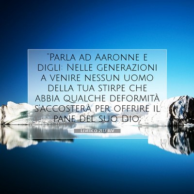 Levitico 21:17 Versetto della Bibbia Spiegato