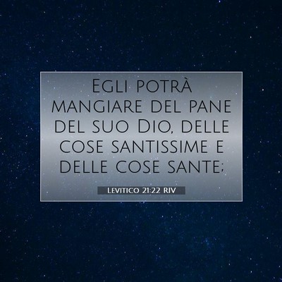 Levitico 21:22 RIV Immagine del Versetto della Bibbia