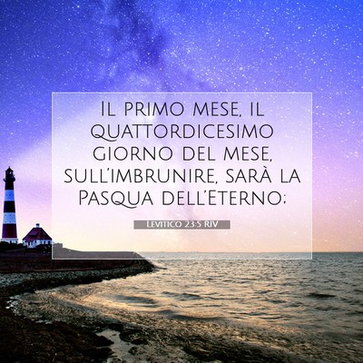 Levitico 23:5 RIV Immagine del Versetto della Bibbia
