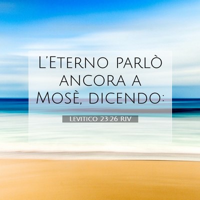 Levitico 23:26 Versetto della Bibbia Spiegato