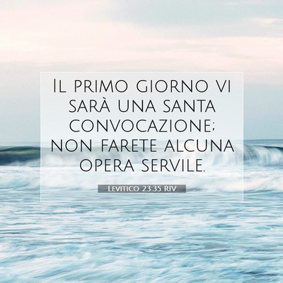 Levitico 23:35 Versetto della Bibbia Spiegato