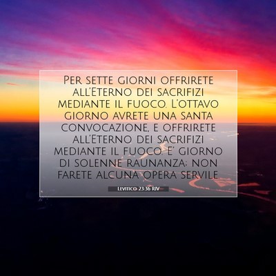 Levitico 23:36 RIV Immagine del Versetto della Bibbia