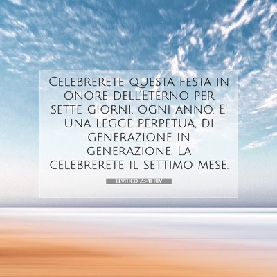 Levitico 23:41 Versetto della Bibbia Spiegato