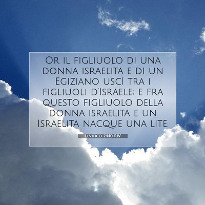 Levitico 24:10 Versetto della Bibbia Spiegato