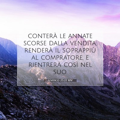 Levitico 25:27 Versetto della Bibbia Spiegato