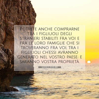Levitico 25:45 Versetto della Bibbia Spiegato