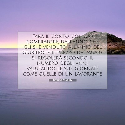 Levitico 25:50 RIV Immagine del Versetto della Bibbia