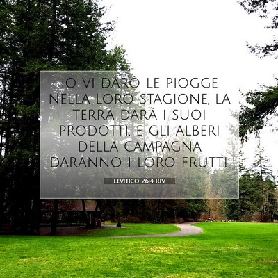Levitico 26:4 RIV Immagine del Versetto della Bibbia