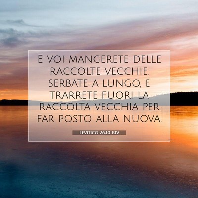 Levitico 26:10 Versetto della Bibbia Spiegato
