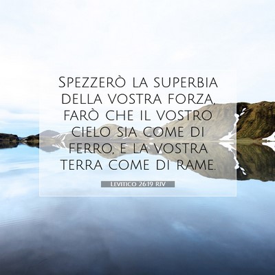 Levitico 26:19 RIV Immagine del Versetto della Bibbia