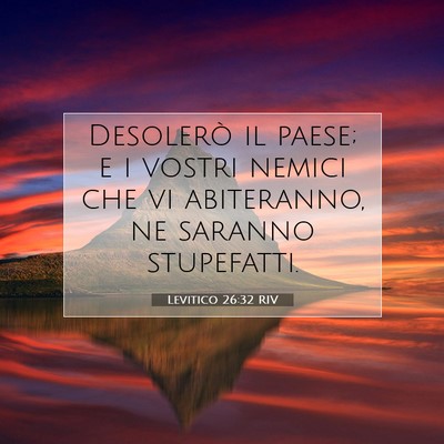Levitico 26:32 Versetto della Bibbia Spiegato