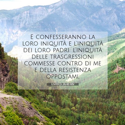 Levitico 26:40 RIV Immagine del Versetto della Bibbia