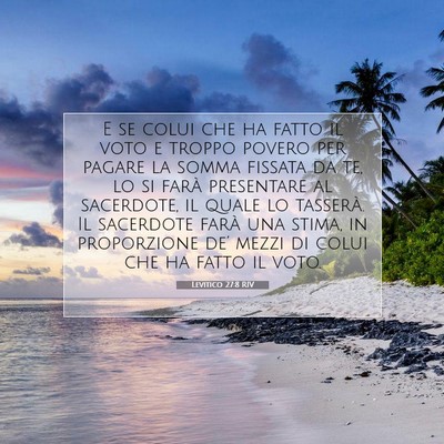 Levitico 27:8 Versetto della Bibbia Spiegato