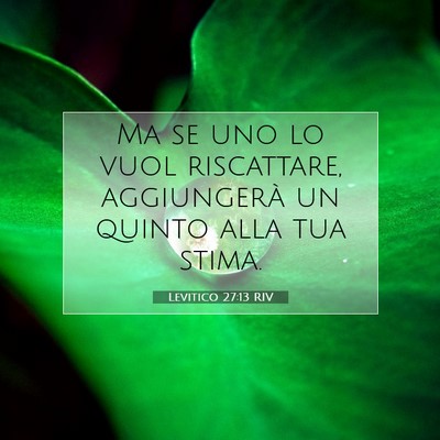 Levitico 27:13 Versetto della Bibbia Spiegato