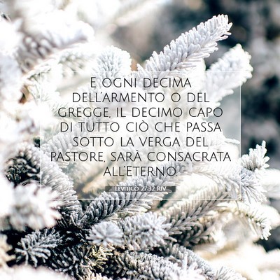 Levitico 27:32 Versetto della Bibbia Spiegato