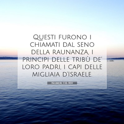 Numeri 1:16 Versetto della Bibbia Spiegato