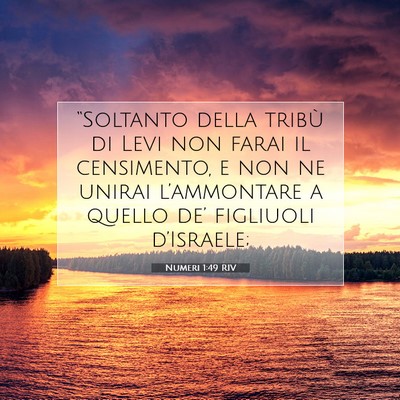 Numeri 1:49 Versetto della Bibbia Spiegato