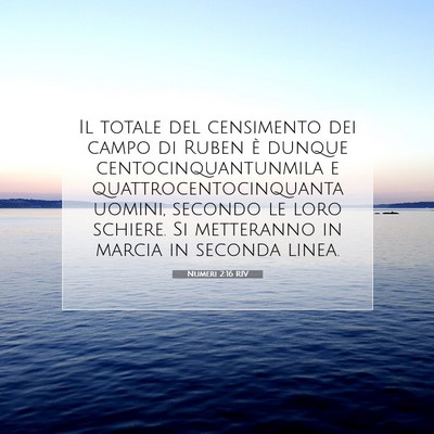 Numeri 2:16 Versetto della Bibbia Spiegato