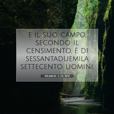 Numeri 2:26 Versetto della Bibbia Spiegato