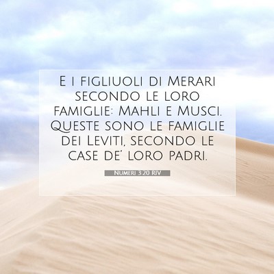 Numeri 3:20 Versetto della Bibbia Spiegato