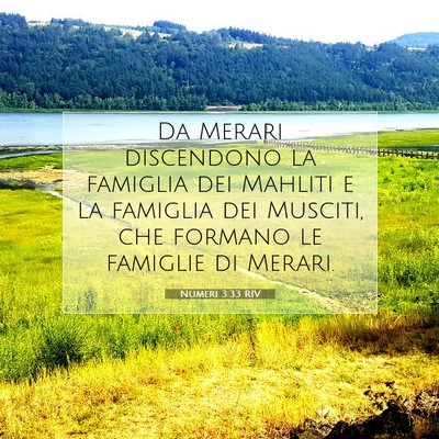 Numeri 3:33 Versetto della Bibbia Spiegato