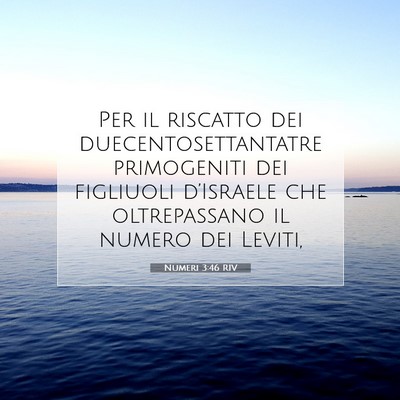 Numeri 3:46 Versetto della Bibbia Spiegato